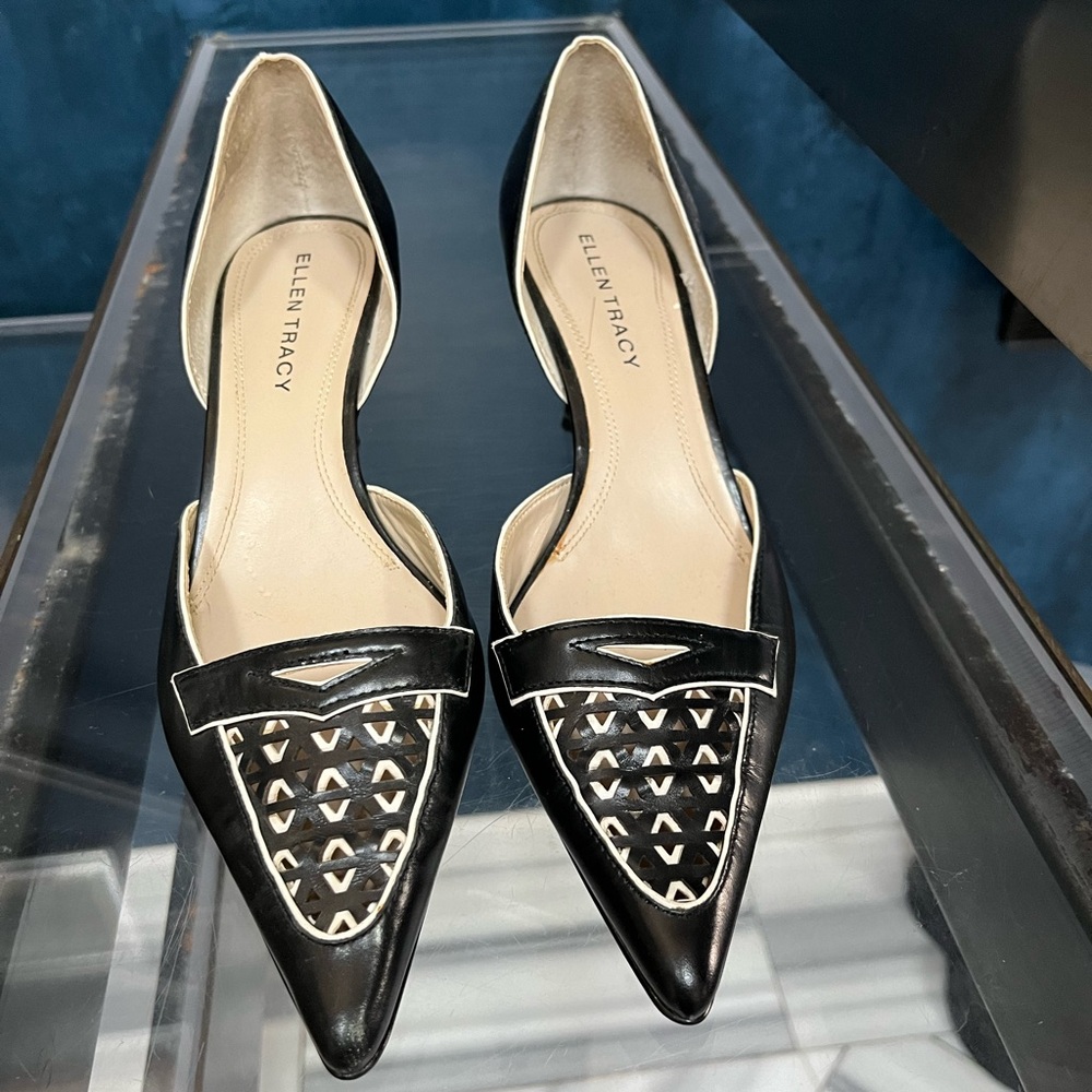 Ellen Tracy black and white shoes size 8